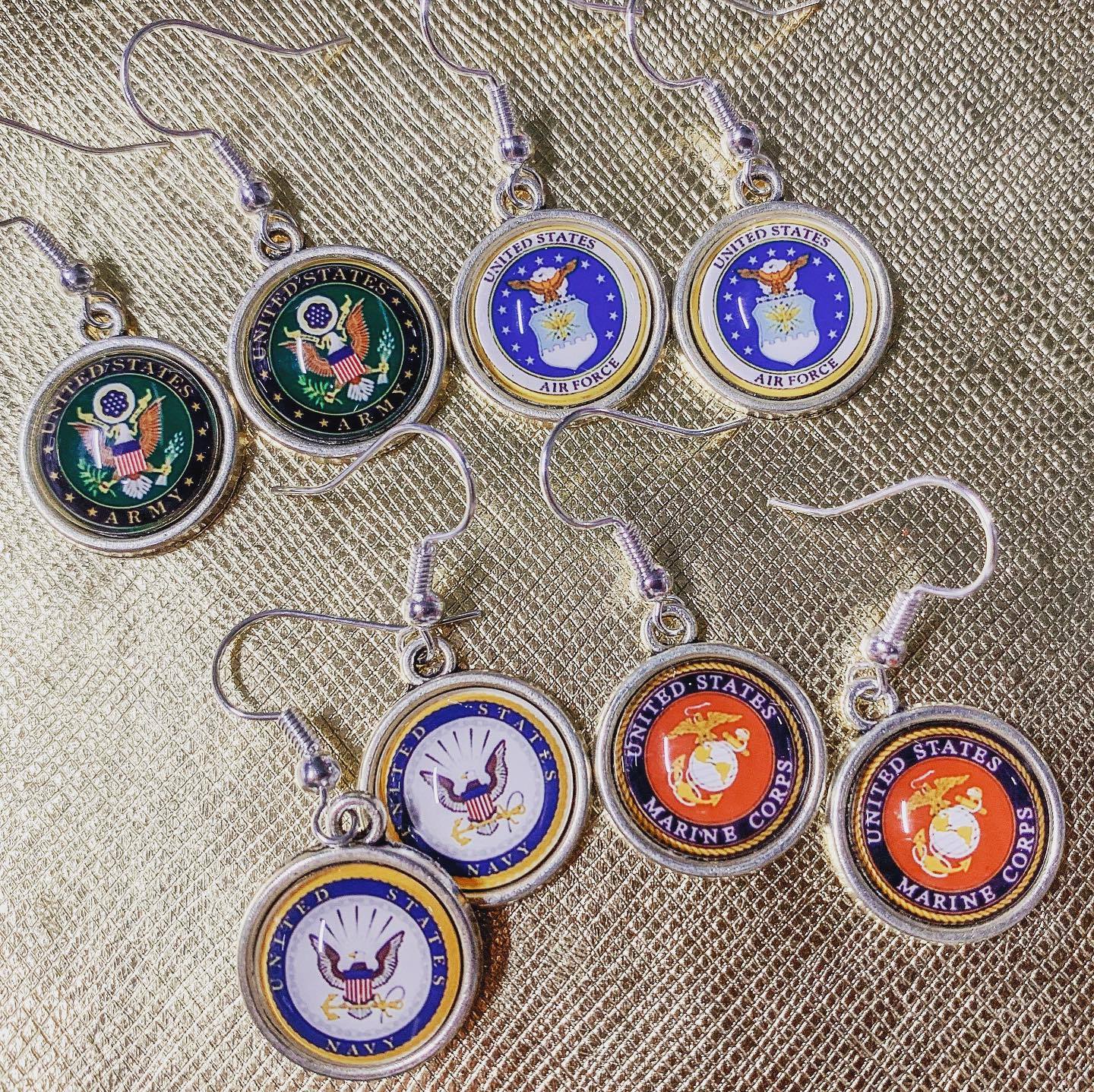 Earrings - Military Branches