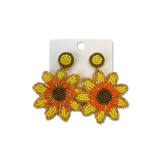 Earrings - Beaded Flowers