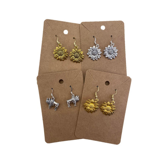 Earrings - Sunflower & Buffalo