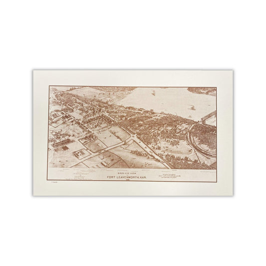 PRINT - Birds Eye View of Fort Leavenworth